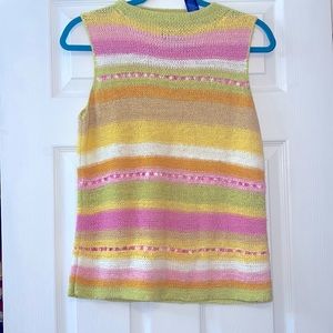 J.H collectibles Knitted pastel sleeveless sweater